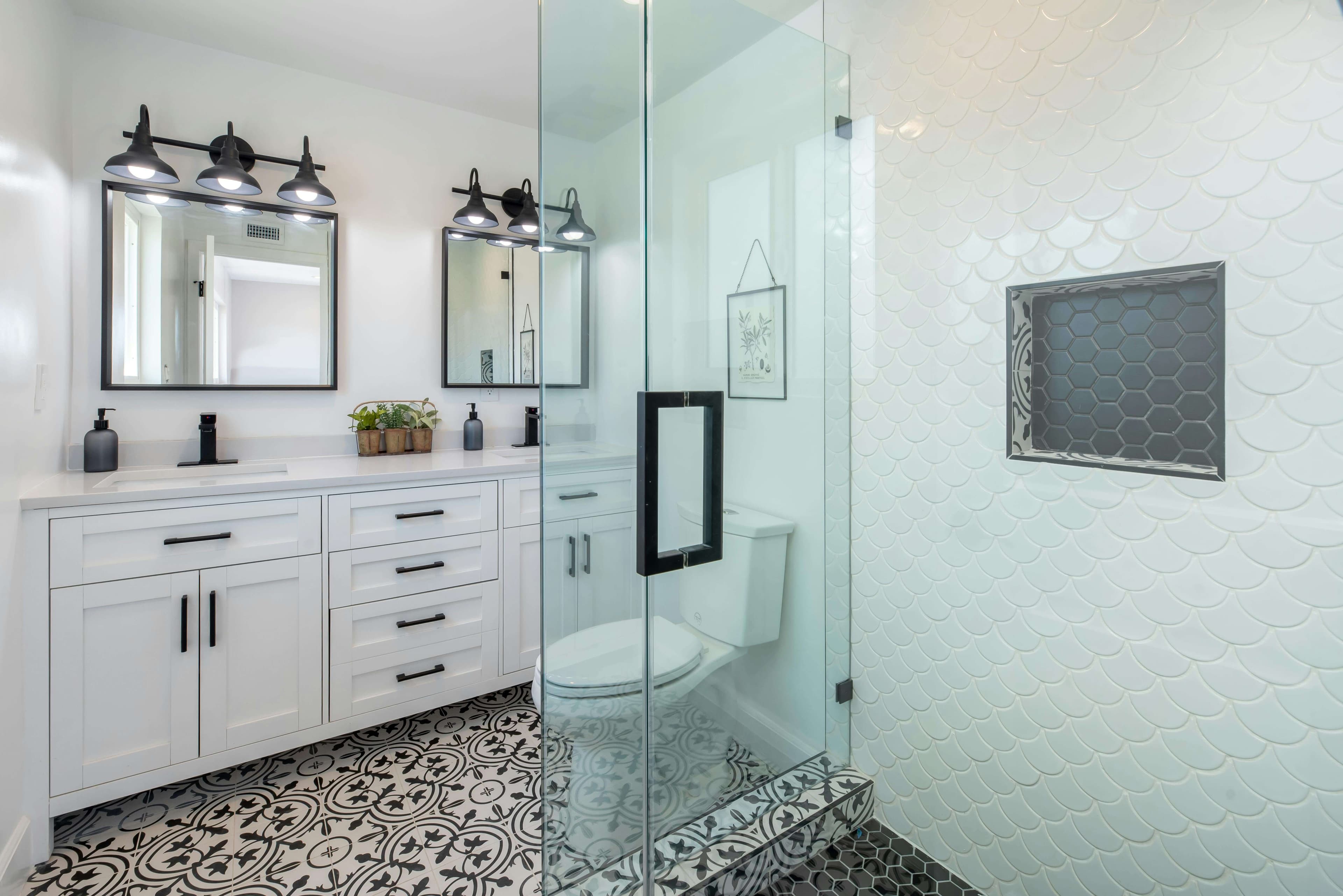 Minimalist White Bathroom